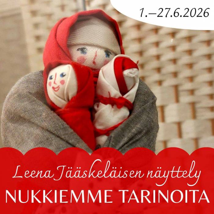 Käsintehty karjalaista kansanperinnettä edustava nukke