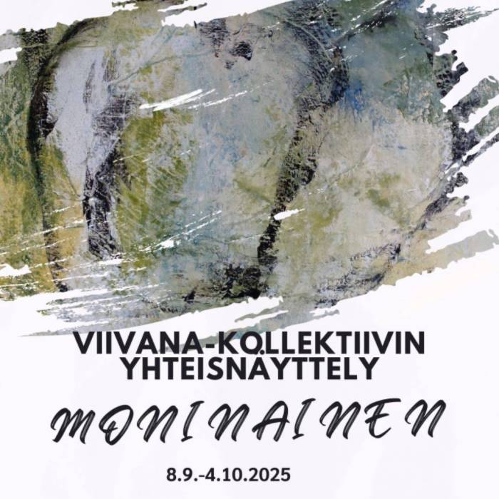 Viivana kollektiivin Moninainen näyttely Taitokorttelissa juliste 